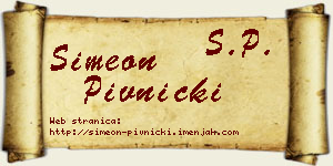 Simeon Pivnički vizit kartica